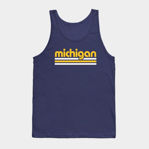 Retro Michigan Stripes Tank Top by Now Boarding